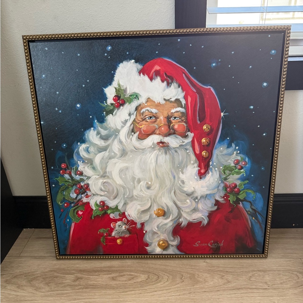 Festive Santa Claus Holiday Wall Art